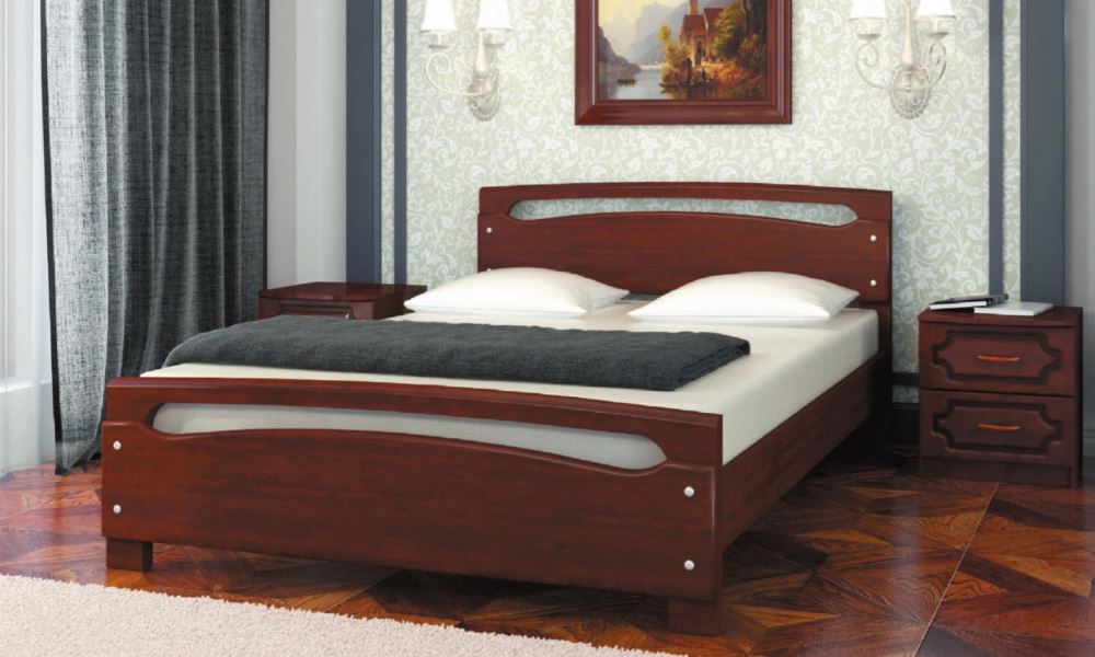 Фото Кровать двуспальная Камелия-2 (СМ 140х200) без основания с универсальными царгами от производителя Браво-мебель в Крыму по цене 17 120 ₽