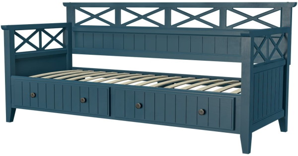 Фото Кровать односпальная Амелия (СМ 80х200) с выдвижными ящиками, без основания с универсальными царгами от производителя Браво-мебель в Крыму по цене 29&nbsp;730 ₽