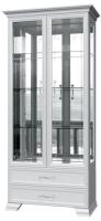 Шкаф с витриной Грация (2 дв) 4 стекла (белый, белый  (Браво-мебель) ) в Крыму от производителя 