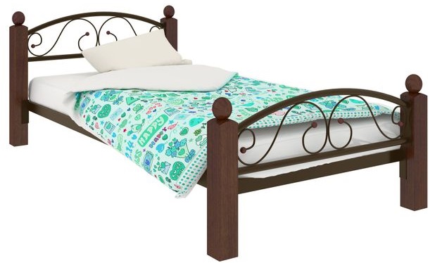 Фото Кровать односпальная Вероника Lux Plus (СМ 80х200) трубка металл от производителя Милсон в Крыму по цене 16 270 ₽