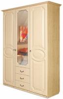 1. Шкаф 3-х ств с выдв. ящиками с рис