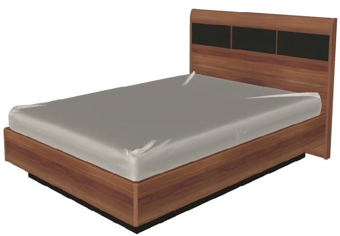 Кровать двуспальная Мелисса КР-1802 (СМ 140х200) с подъемным механизмом ( 140х200 , ЛДСП/МДФ , слива валлис комбинированный , с подъемным мех. , с коробом , без матраса (Лером) )