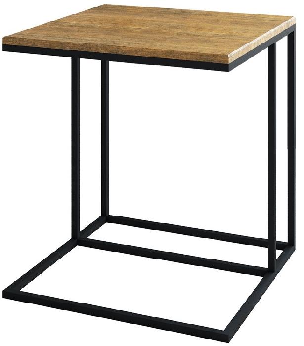 Стол придиванный Эгрет (металл, мдф-дуб американский,  черный (Калифорния) ) Стол придиванный Эгрет (металл, мдф-дуб американский,  черный (Калифорния) )