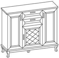 Комод комбинированный