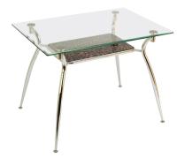 Фото stoly-obedennye-neraskladnye стол обеденный а612 с полкой  производитель Мебель из стекла