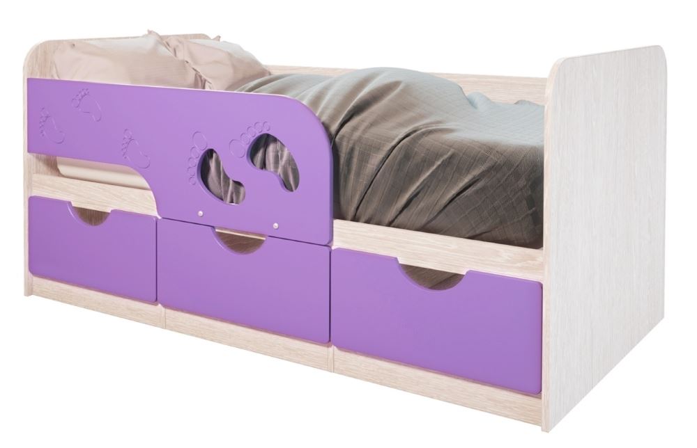 Фото Кровать детская Минима Лего (СМ 80х160) от производителя Мебелони в Крыму по цене 13&nbsp;530 ₽