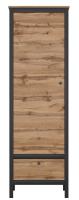 Шкаф Loft REG1D1S (дуб вотан, дуб вотан-черный (Black Red White (БРВ)) ) в Крыму от производителя в интернет магазине Планета Комфорта Шкаф Loft REG1D1S (дуб вотан, дуб вотан-черный (Black Red White (БРВ)) ) в Крыму от производителя