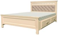 Фото dvuspalnye-krovati кровать двуспальная грация (см 140х200) с ящиками без основания с универсальными царгами производитель Браво-мебель