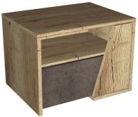 Тумба прикроватная Стреза (дуб галифакс натуральный, дуб галифакс натуральный-бетон чикаго темно-серый (СБК) ) в Крыму от производителя в интернет магазине Планета Комфорта Тумба прикроватная Стреза (дуб галифакс натуральный, дуб галифакс натуральный-бетон чикаго темно-серый (СБК) ) в Крыму от производителя