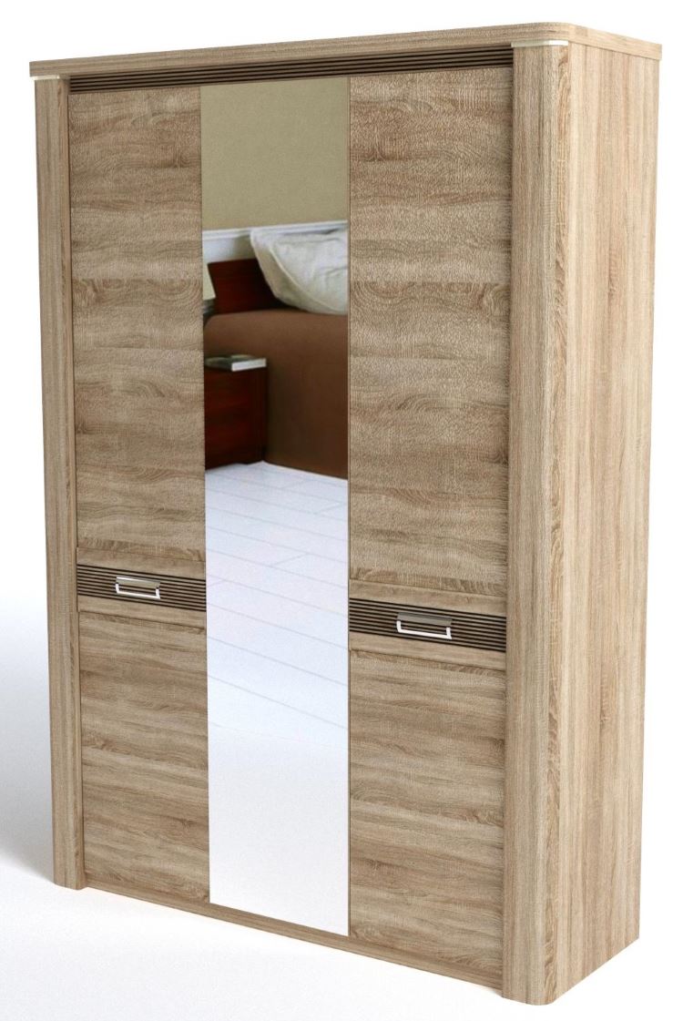 Фото Шкаф Магнолия (160) трехдверный от производителя СБК в Крыму по цене 36 070 ₽