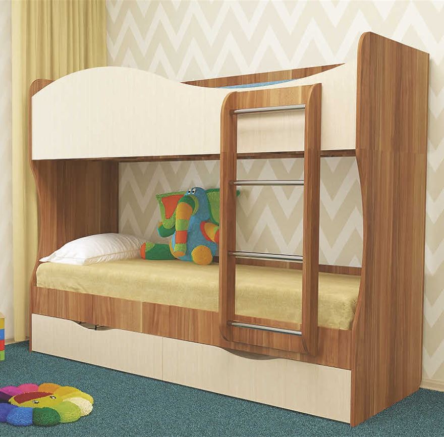 Фото Кровать 2-х ярусная Кузя (СМ 80х200) от производителя Пирамида в Крыму по цене 20&nbsp;430 ₽