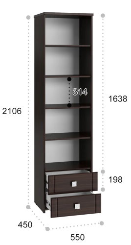 Фото Пенал Изабель ИЗ-63К с зеркалом от производителя Компасс в Крыму по цене 25&nbsp;320 ₽