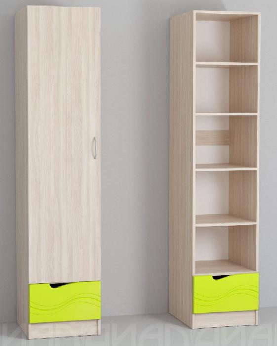 Пенал Бриз МДФ  (ясень шимо светлый, ясень светлый-лайм (Диал) ) Пенал Бриз МДФ  (ясень шимо светлый, ясень светлый-лайм (Диал) )