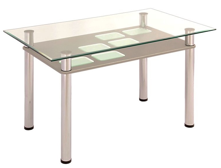 Фото Стол обеденный 3.0 с полкой мдф от производителя Мебель из стекла в Крыму по цене 12&nbsp;330 ₽