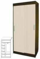Фото  шкаф-купе пш-1.10 пегас (2 двери) производитель Росток