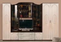 Стенка Эдвард 7 вариант 4 (МДФ стекло)