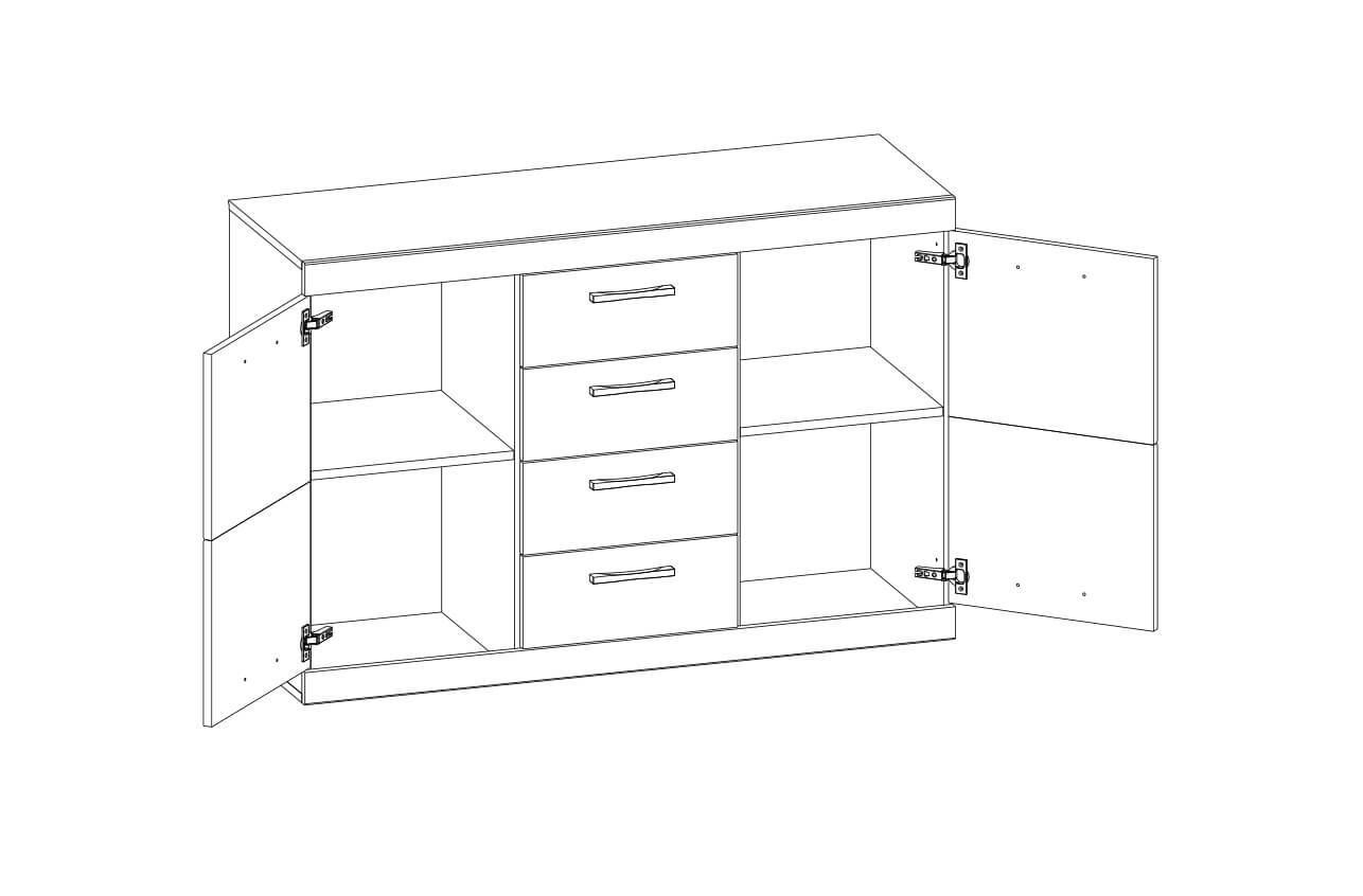 Фото Тумба 2D4S Оскар (Oskar) от производителя Анрэкс в Крыму по цене 14 800 ₽