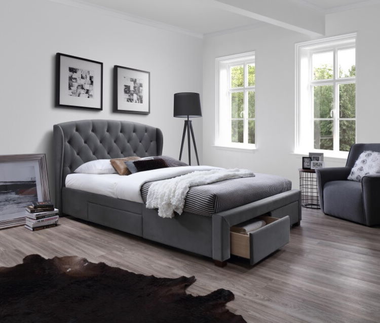 Фото Кровать двуспальная Halmar Sabrina (СМ 160х200) c ортопедическим основанием от производителя Halmar  в Крыму по цене 71&nbsp;530 ₽