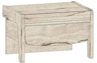 Тумба прикроватная Мале (дуб галифакс белый, дуб галифакс белый (СБК) ) в Крыму от производителя 