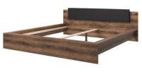 Кровать двуспальная Indira typ 32 (СМ 180х200) без основания ( 180х200 , ЛДСП/стекло , дуб monastery-черный , без подъемного мех. , без ящиков , без матраса (Helvetia) ) в Крыму от производителя в интернет магазине Планета Комфорта Кровать двуспальная Indira typ 32 (СМ 180х200) без основания ( 180х200 , ЛДСП/стекло , дуб monastery-черный , без подъемного мех. , без ящиков , без матраса (Helvetia) ) в Крыму от производителя