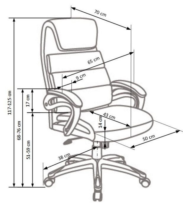 Фото Кресло для руководителя Halmar Sidney от производителя Halmar  в Крыму по цене 33 780 ₽