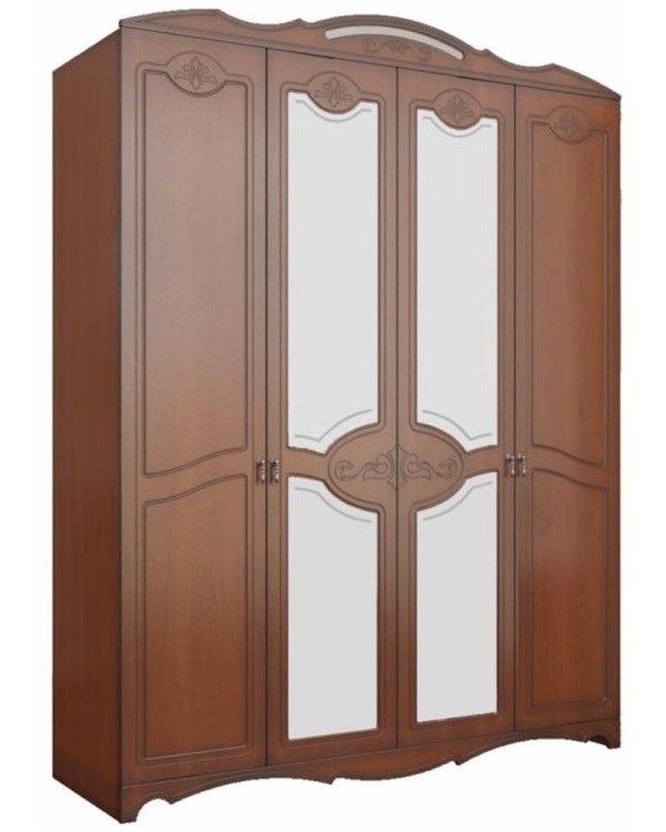 Фото Шкаф Лотос лакированный ШР-4 (178) четырехдверный от производителя Браво-мебель в Крыму по цене 55&nbsp;190 ₽