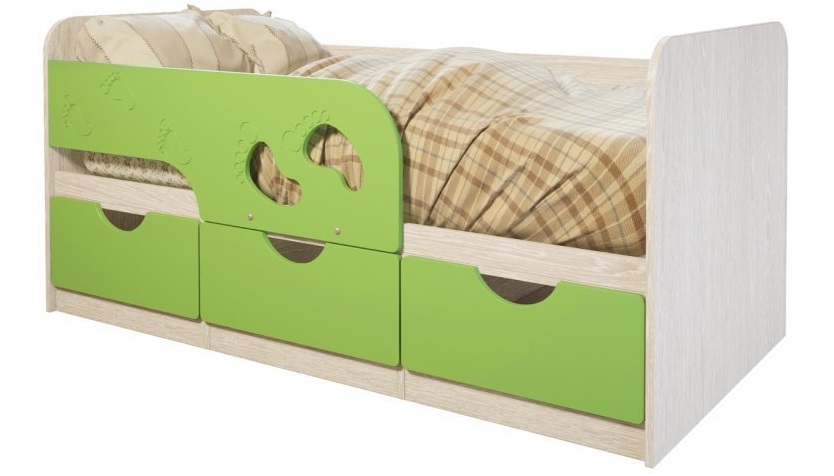 Фото Кровать детская Минима Лего (СМ 80х186) с ящиками от производителя Мебелони в Крыму по цене 13&nbsp;530 ₽