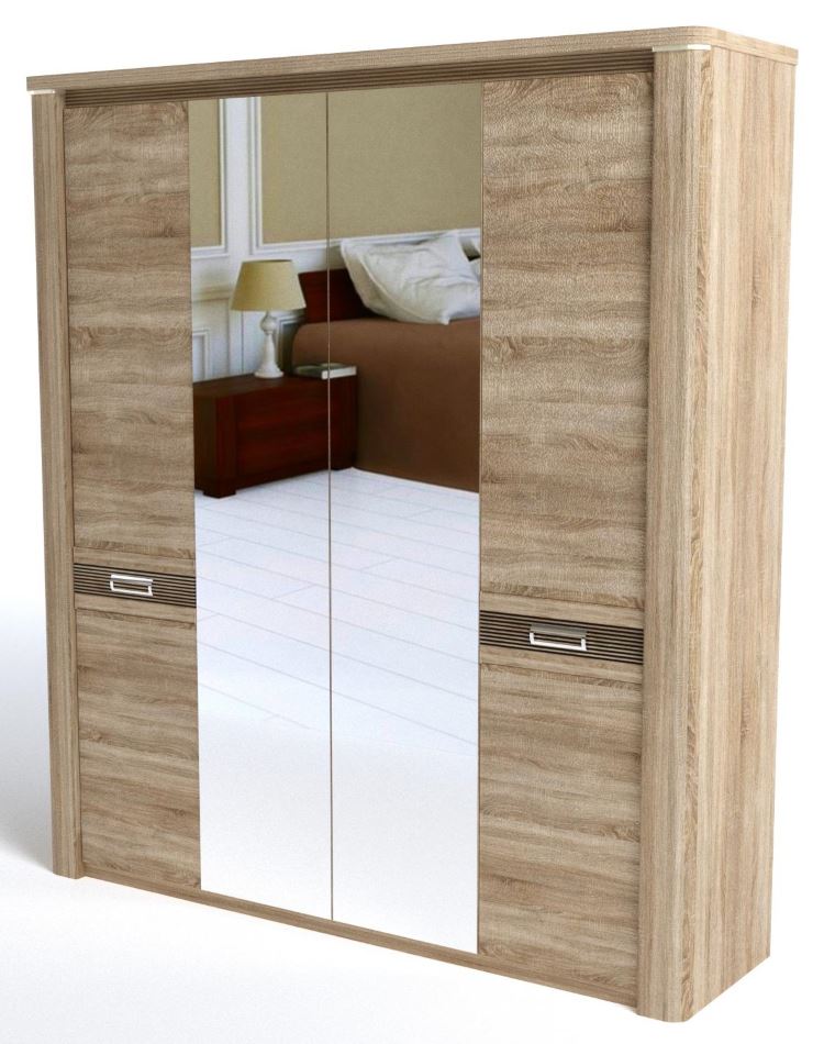 Фото Шкаф Магнолия (205) четырехдверный от производителя СБК в Крыму по цене 43 150 ₽