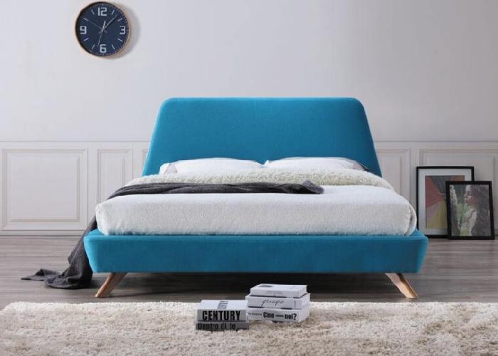 Кровать двуспальная Signal Gant (СМ 160х200) c ортопедическим основанием ( 160х200 , дерево/ткань , бирюзовый , без подъемного мех. , без ящиков , без матраса (Signal) )