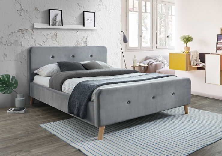 Фото Кровать двуспальная Signal Malmo Velvet (СМ 160х200) c ортопедическим основанием от производителя Signal в Крыму по цене 66&nbsp;980 ₽