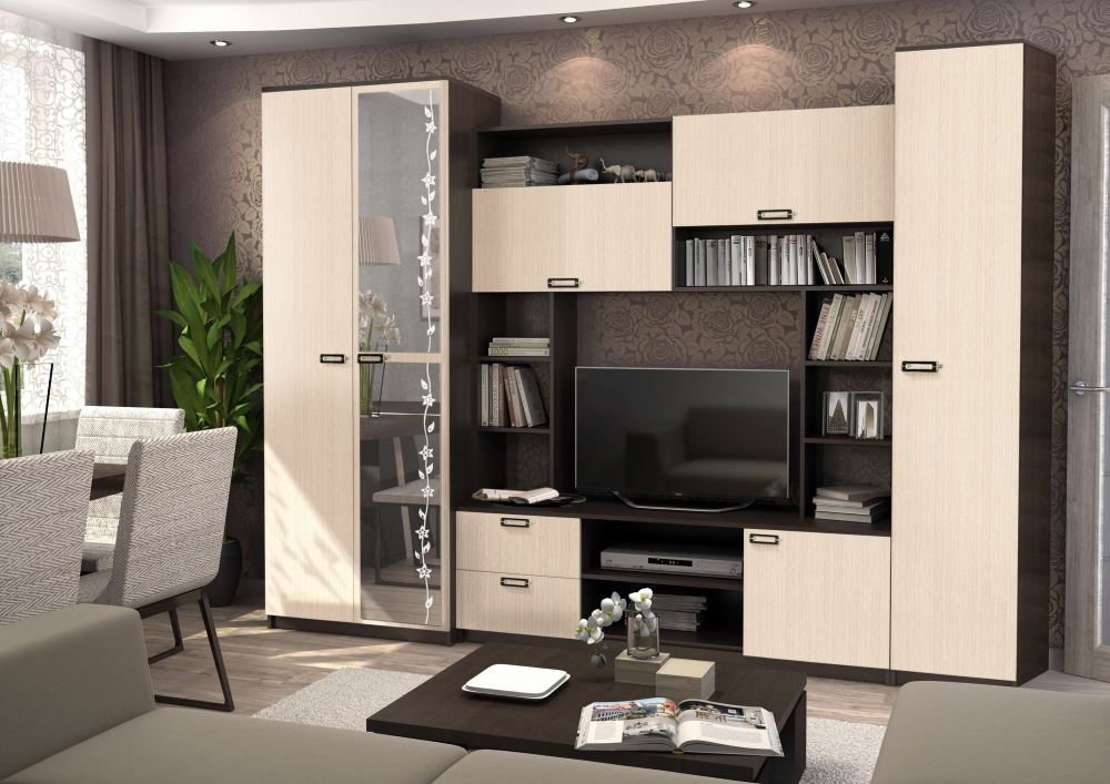 Фото Стенка Аллегро вар.№6 ЛДСП от производителя Диал в Крыму по цене 20&nbsp;050 ₽