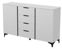 Комод комбинированный Брента (белый снег-лак белый (Браво-мебель) ) в Крыму от производителя 