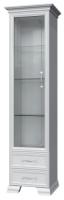 Шкаф с витриной Грация (1 дв) 1 стекло (белый, белый  (Браво-мебель) ) в Крыму от производителя 