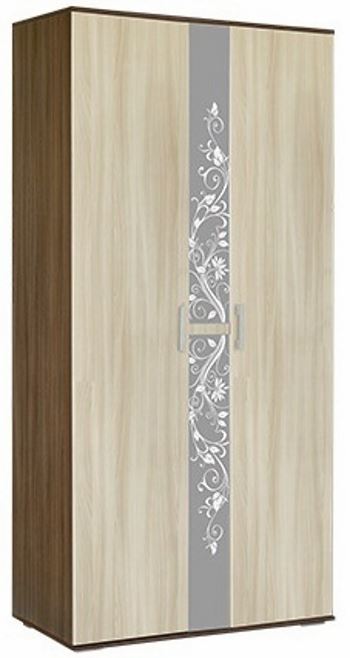 Шкаф Алегро (90) двухдверный (ясень шимо темный, ясень шимо светлый,(Мебель Маркет))