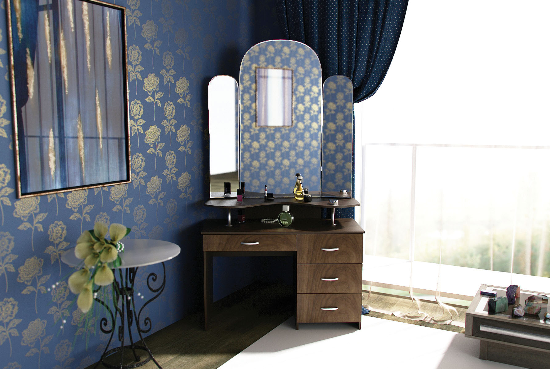 Фото Трюмо Т4 с зеркалом  от производителя Комфортная мебель в Крыму по цене 12 710 ₽