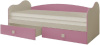 Кровать-тахта Радуга (СМ 80х200) ( 80х200 , ЛДСП , фламинго , без подъемного мех. , ящики в комплекте , без матраса (Горизонт) )