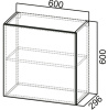 Фото Кухня Геометрия шкаф навесной ШГ600 (60) от производителя  в Крыму по цене 10&nbsp;930 ₽