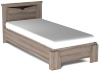 Кровать односпальная Гарда NEW (СМ 90х200) без основания ( 90х200 , ЛДСП , ясень таормино , без подъемного мех. , без ящиков , без матраса (СБК) )
